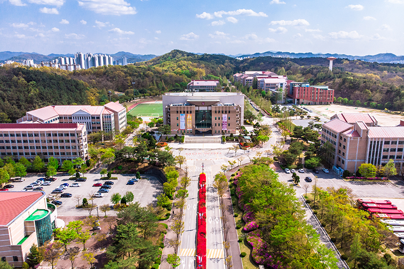 하늘에서 내려다본 목원대 전경.