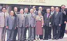 With Pastors who came to visit Korean church at his memorial building